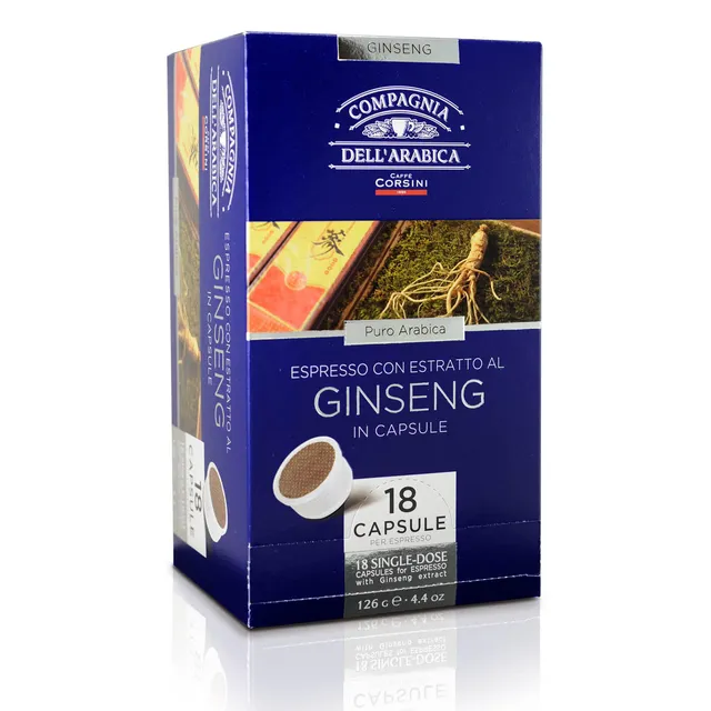 caff-corsini-capsules-de-caf-au-ginseng-compatibles-lavazza-espresso-point-18-pi image 1