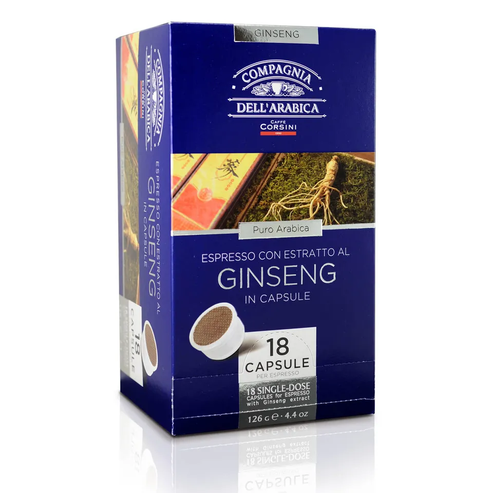 caff-corsini-capsules-de-caf-au-ginseng-compatibles-lavazza-espresso-point-18-pi image 1