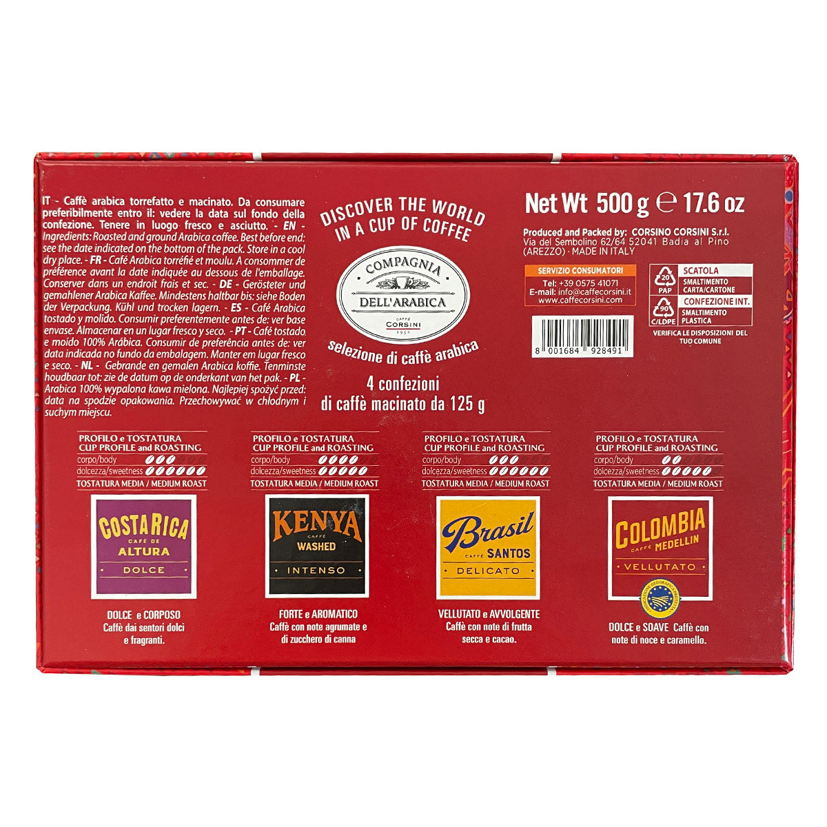 caff-corsini-compagnia-dell-arabica-coffret-cadeau-moulu-4x125g image 3