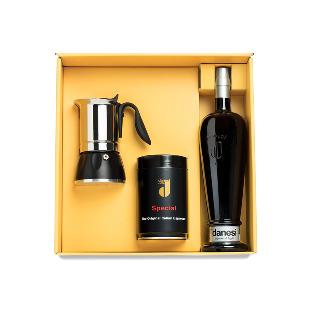 danesi-caff-luxury-new-coffret-3-pi-ces-moka-caf-moulu-liqueur image 1