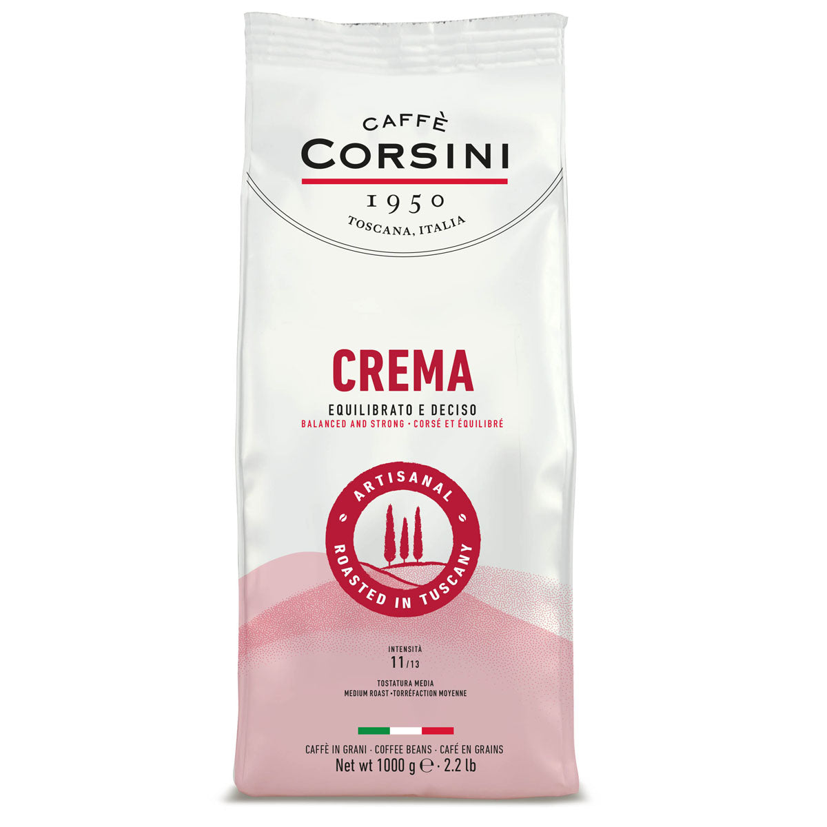 caff-corsini-crema-arabica-et-robusta-caf-en-grains-1-kg-carton-de-8 image 1
