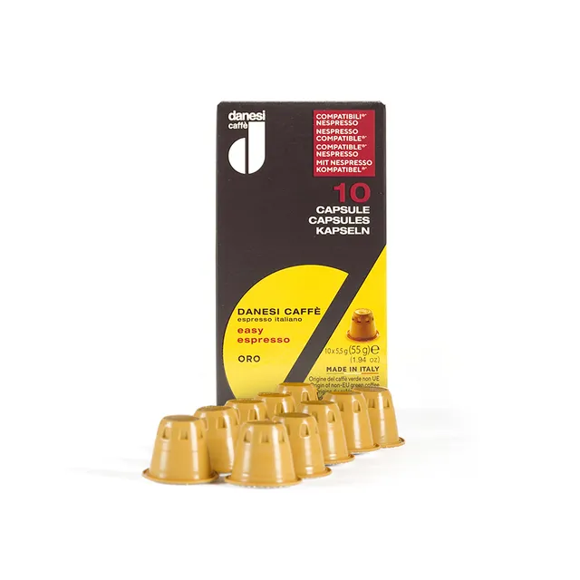 danesi-caff-easy-espresso-oro-capsules-compatibles-nespresso-10-capsules image 1