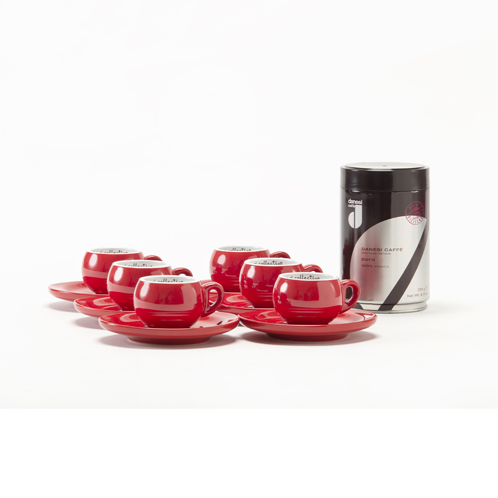 danesi-caff-forma-sprint-set-7-pi-ces-caf-moulu-6-tasses-espresso image 2