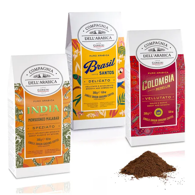 caff-corsini-tour-du-monde-100-arabica-caf-moulu-colombia-inde-brasil-3-x-250g image 1