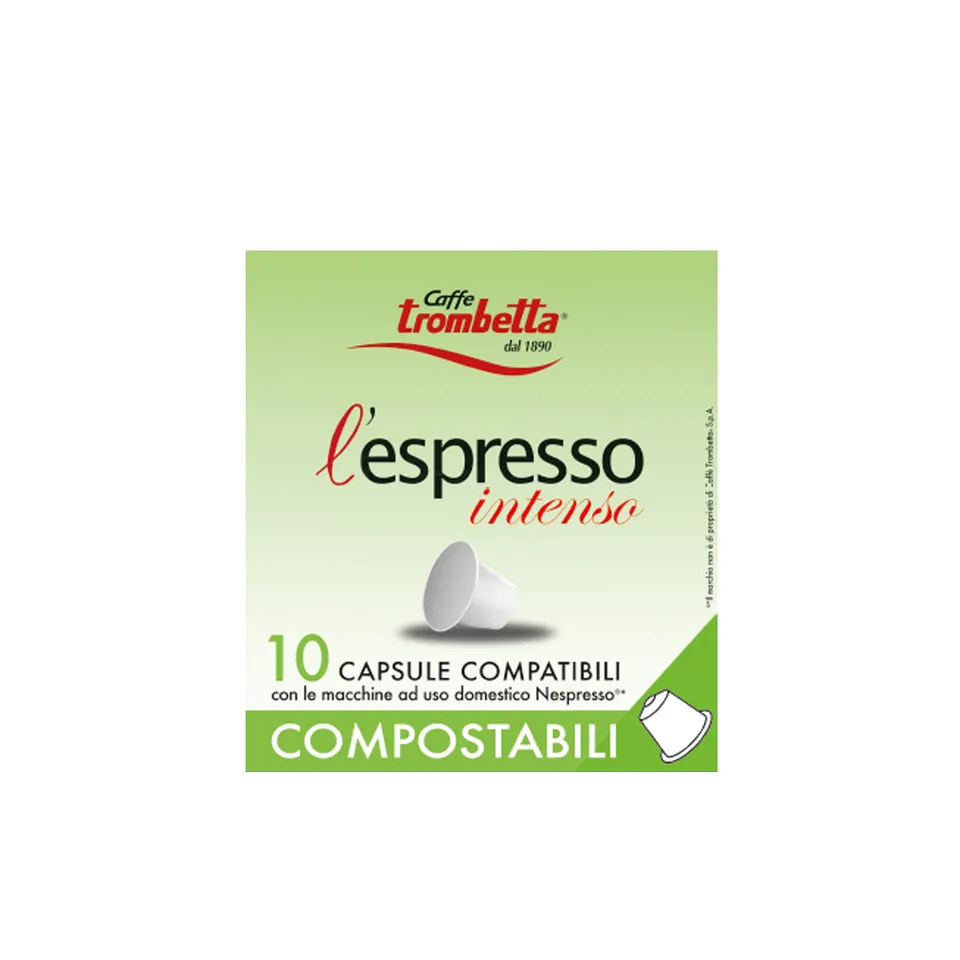 caff-trombetta-l-espresso-compostable-intenso-80-capsules-compatibles-nespresso image 1