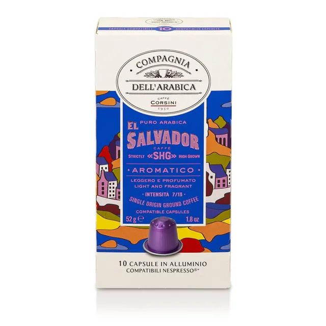caff-corsini-el-salvador-10-capsules-d-aluminium-compatibles-nespresso-100-arabi image 1