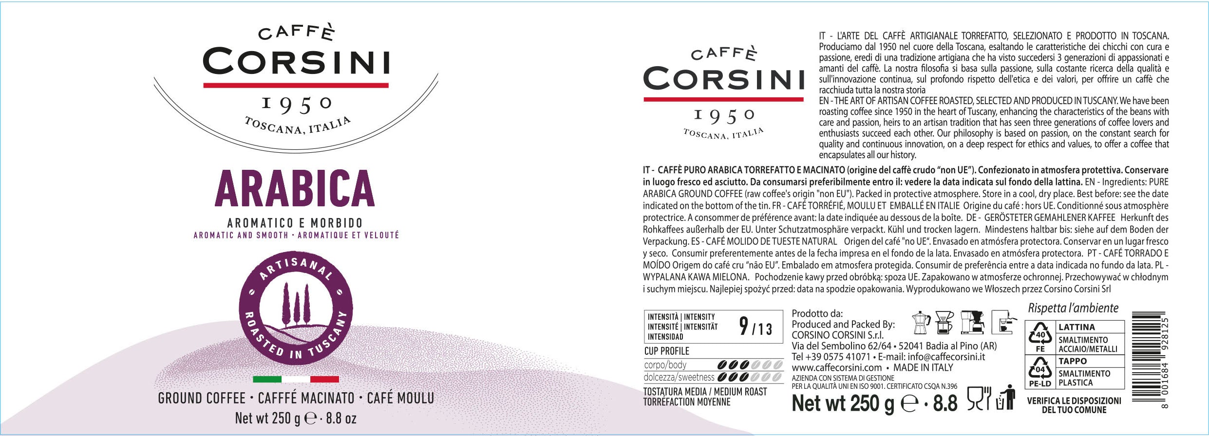 caff-corsini-miscela-100-arabica-caf-moulu-bo-te-250g-carton-de-12 image 2