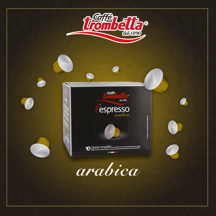 caff-trombetta-l-espresso-arabica-80-capsules-compatibles-nespresso-8-x-10 image 2