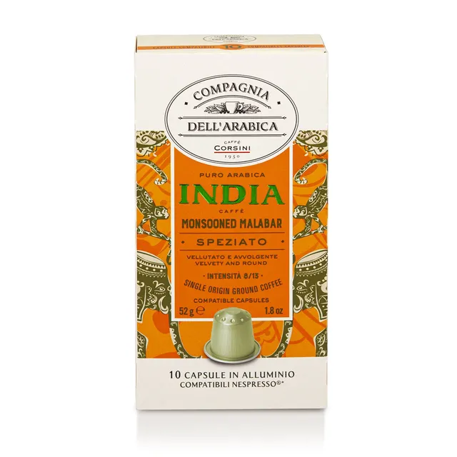 caff-corsini-india-100-arabica-capsules-aluminium-compatibles-nespresso-10-capsu image 1
