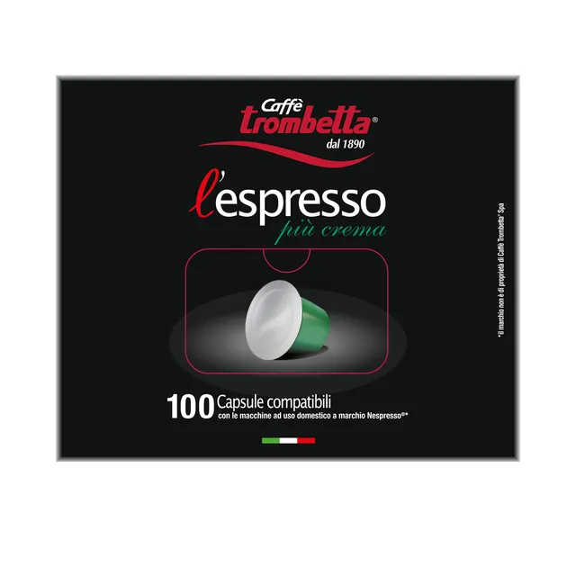caff-trombetta-l-espresso-pi-crema-capsules-compatibles-nespresso-100-capsules image 1