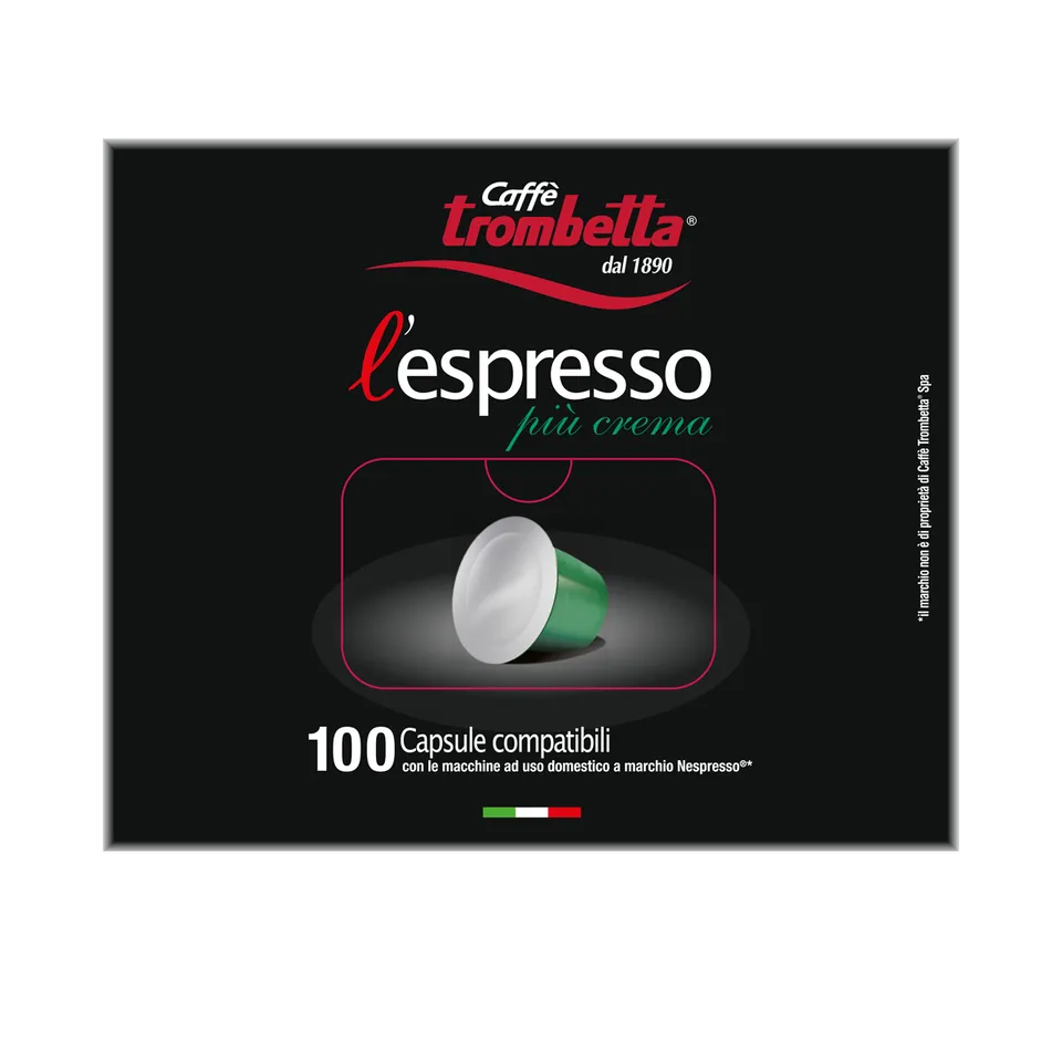 caff-trombetta-l-espresso-pi-crema-capsules-compatibles-nespresso-100-capsules image 1