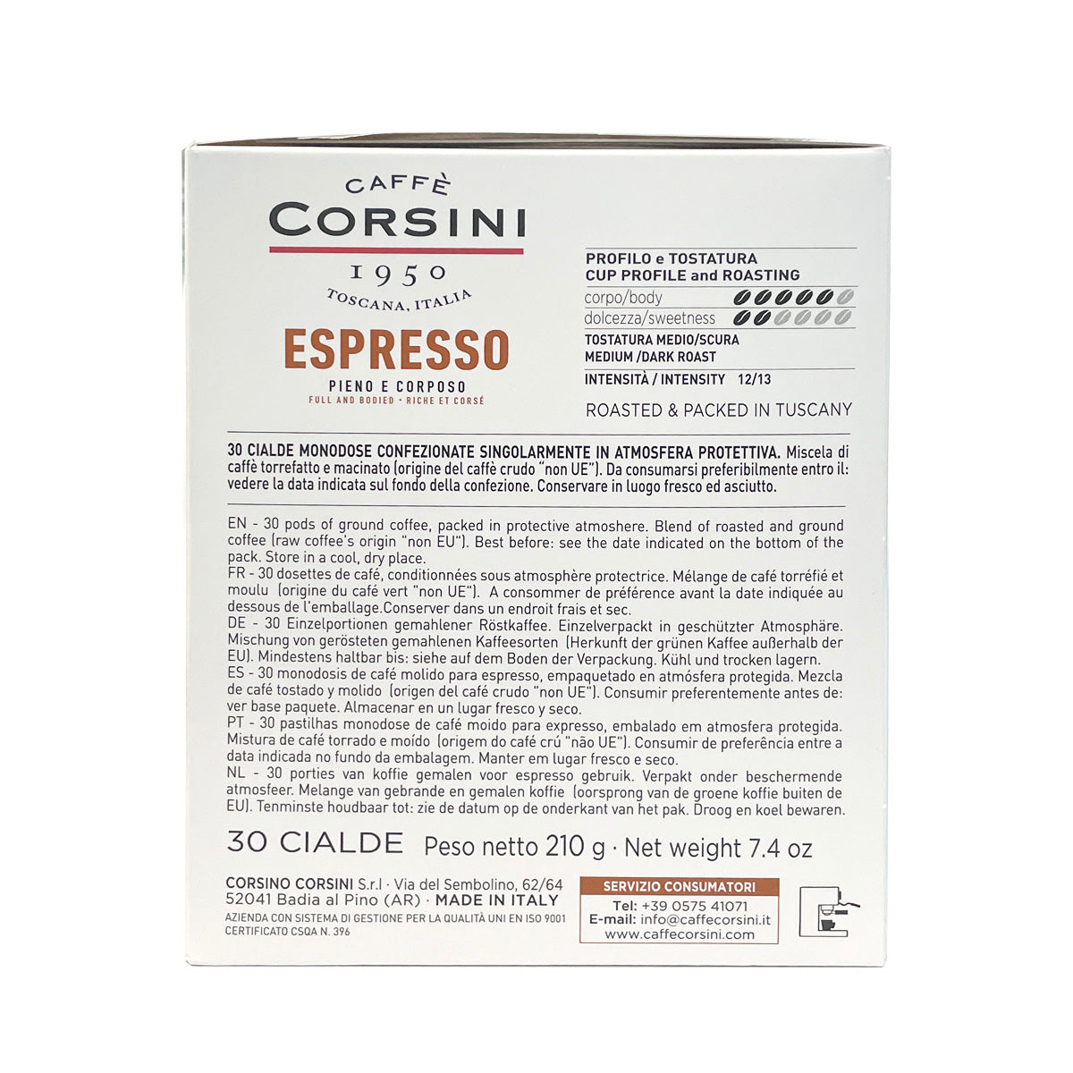 caff-corsini-espresso-30-dosettes-ese-go-t-plein-et-cors image 2