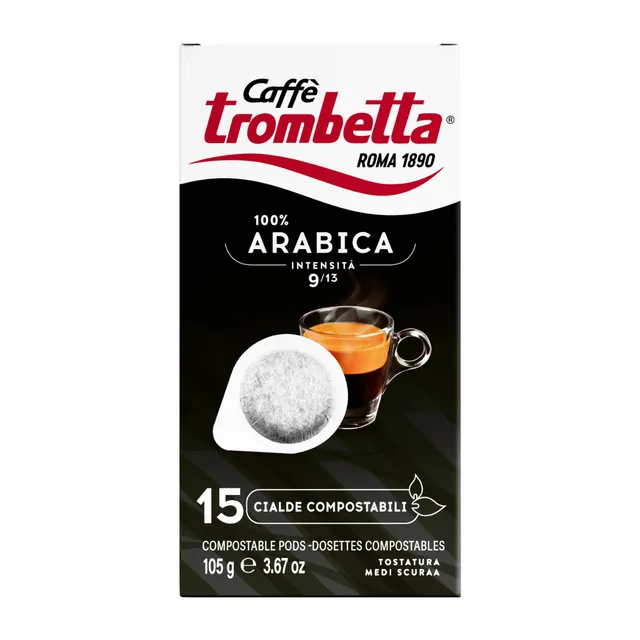 caff-trombetta-tutto-arabica-cialde-ese-180-cialdes-compostables image 1