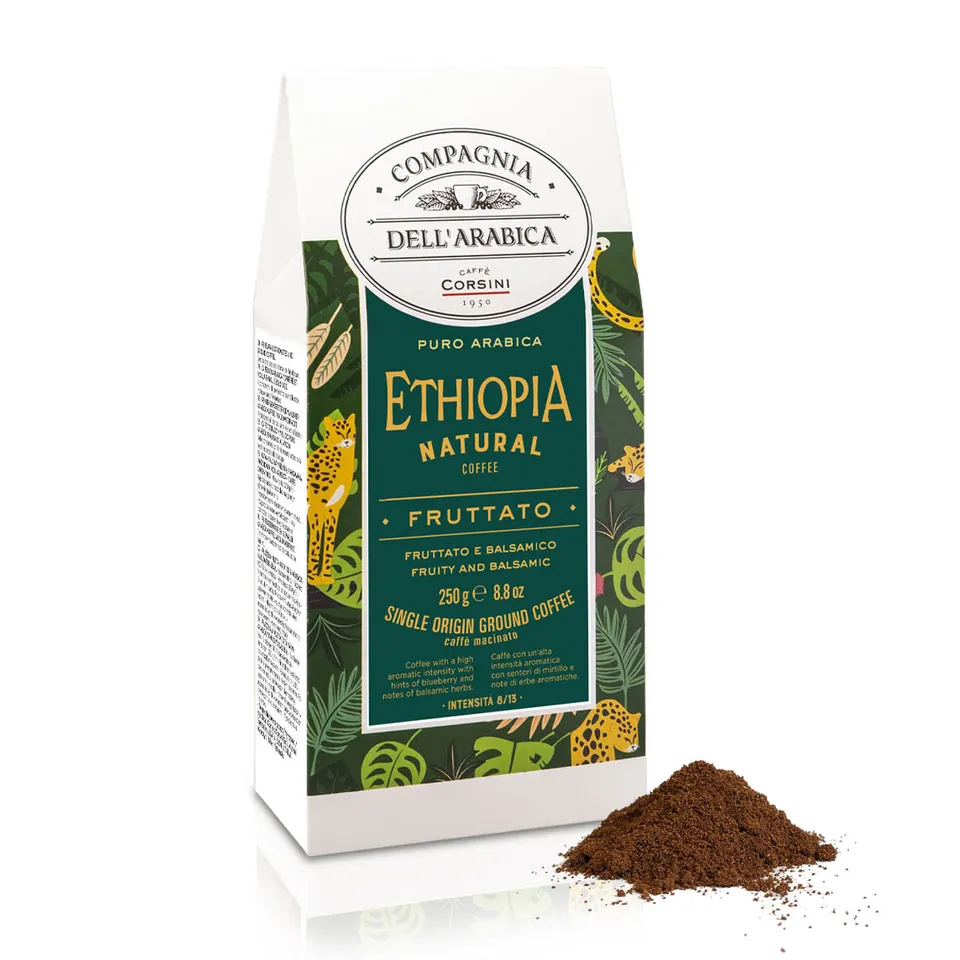 caff-corsini-compagnia-dell-arabica-caf-moulu-ethiopia-natural-100-arabica-250g image 1