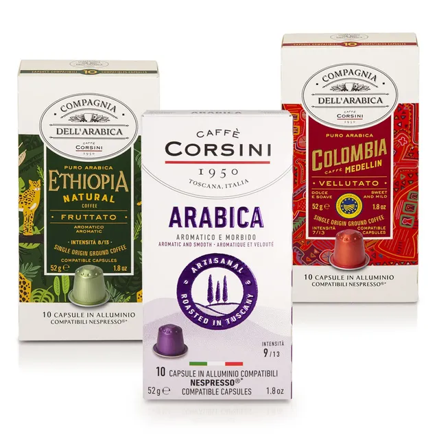 caff-corsini-arabica-selection-capsules-compatibles-nespresso-colombia-ethiopia- image 1