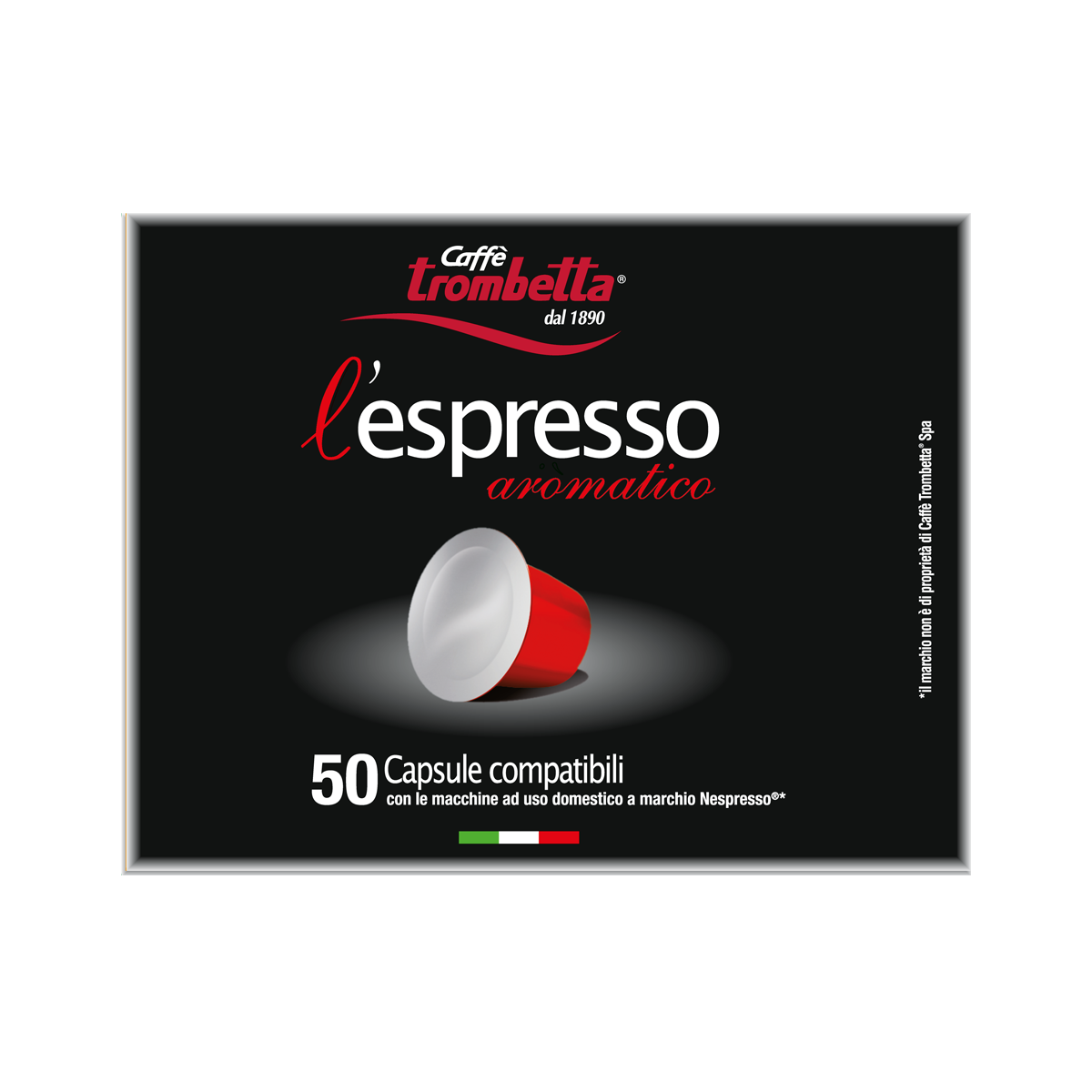caff-trombetta-l-espresso-aromatico-150-capsules-compatibles-nespresso-3-x-50 image 1