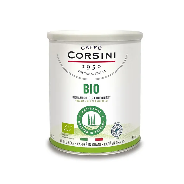 caff-corsini-biologico-rainforest-caf-en-grains-250g-carton-de-12 image 1