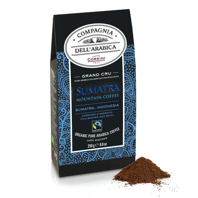 caff-corsini-grand-cru-sumatra-bio-fairtrade-caf-moulu-100-arabica-250-g image 1