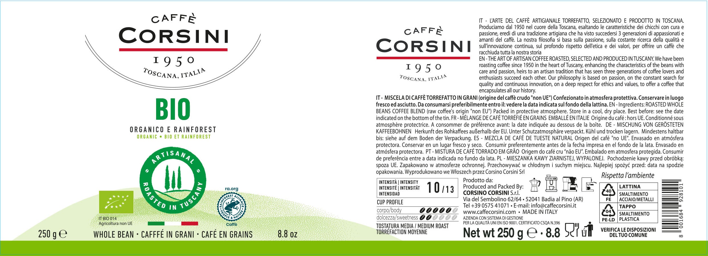 caff-corsini-caf-bio-et-rainforest-en-grains-bio-250-g image 3