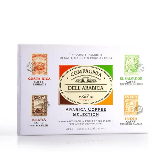 caff-corsini-cofanetto-regalo-100-arabica-caf-moulu-kenya-costa-rica-inde-el-sal image 1