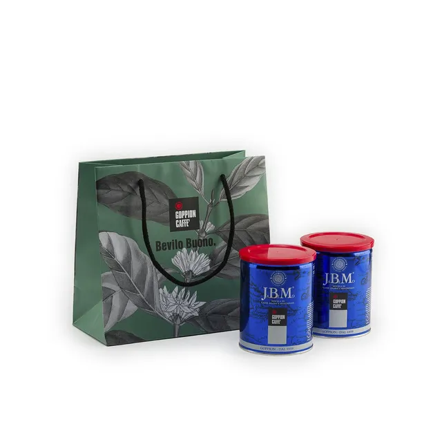 goppion-caff-ja-bl-mo-coffret-shopper-2-bo-tes-caf-moulu-250-g image 1