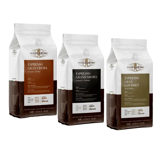 miscela-d-oro-kit-d-gustation-caf-en-grains-gran-gourmet image 1