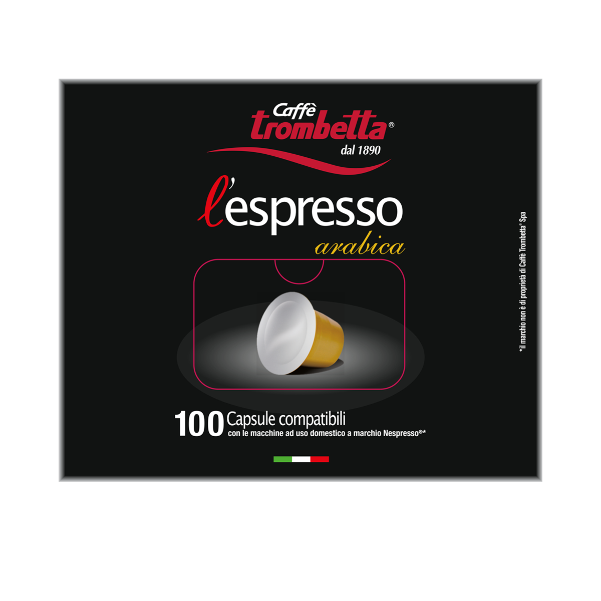caff-trombetta-l-espresso-arabica-100-capsules-compatibles-nespresso image 1