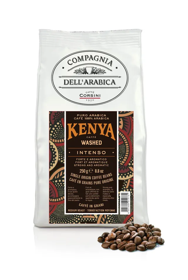 caff-corsini-compagnia-dell-arabica-caf-en-grains-kenya-washed-100-arabica-250g image 1