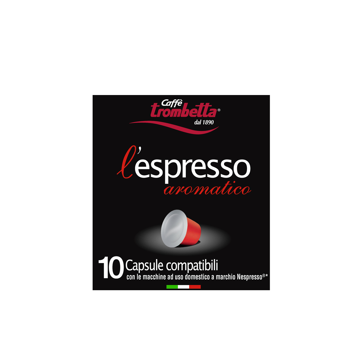 caff-trombetta-l-espresso-aromatico-80-capsules-compatibles-nespresso image 1
