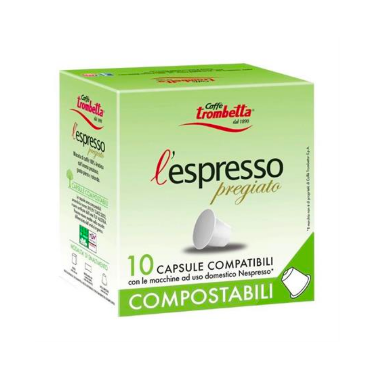 caff-trombetta-l-espresso-pregiato-compostable-capsules-compatibles-nespresso-80 image 2