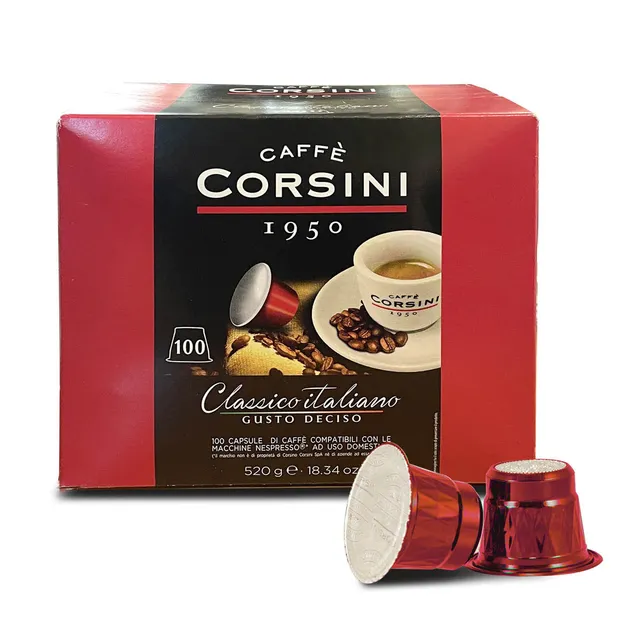 caff-corsini-classico-italiano-capsules-compatibles-nespresso-carton-4-x-100-pi- image 1