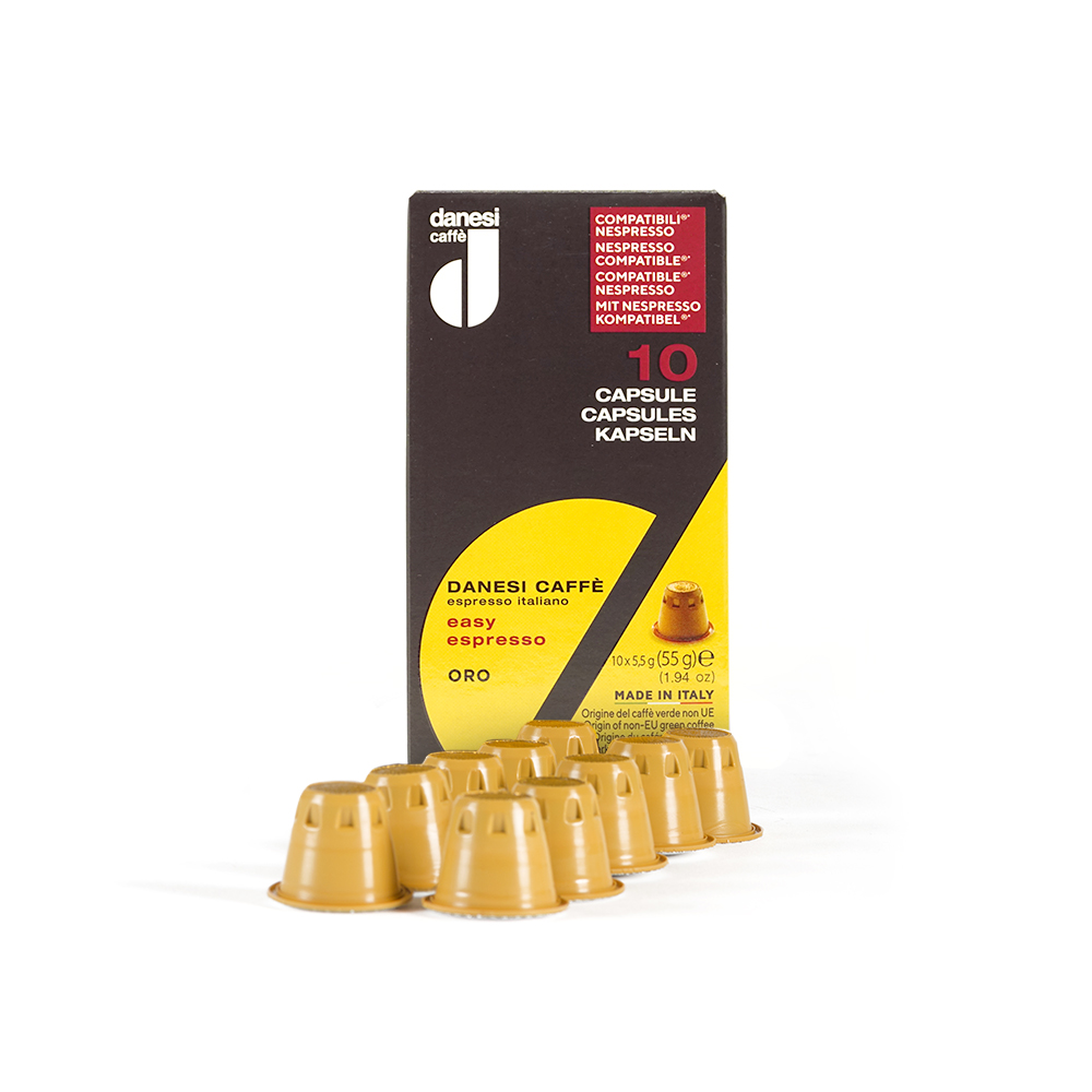 danesi-caff-easy-espresso-oro-capsules-compatibles-nespresso-10-capsules image 1