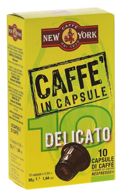caff-new-york-delicato-capsules-compatibles-nespresso-x10-doux image 1