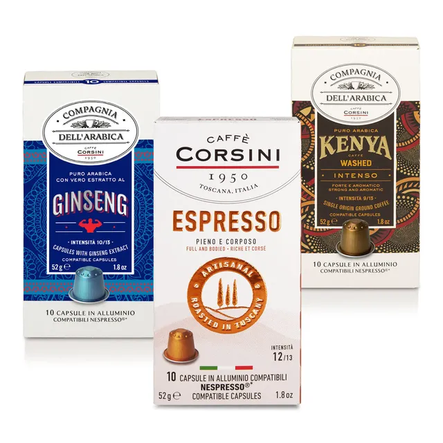 caff-corsini-energia-benessere-assortiment-capsules-compatibles-nespresso-30-cap image 1