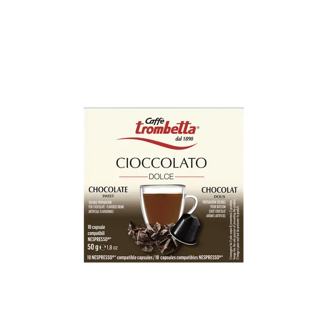 caff-trombetta-l-espresso-cioccolato-40-capsules-compatibles-nespresso image 1