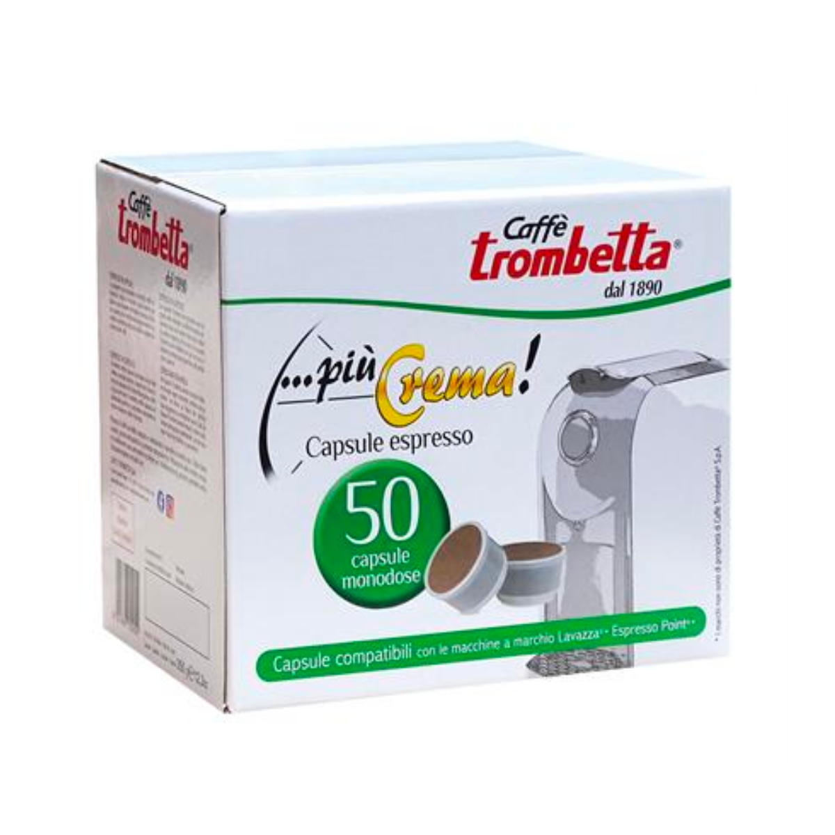 caff-trombetta-pi-crema-300-capsules-compatibles-lavazza-espresso-point-6-x-50 image 2