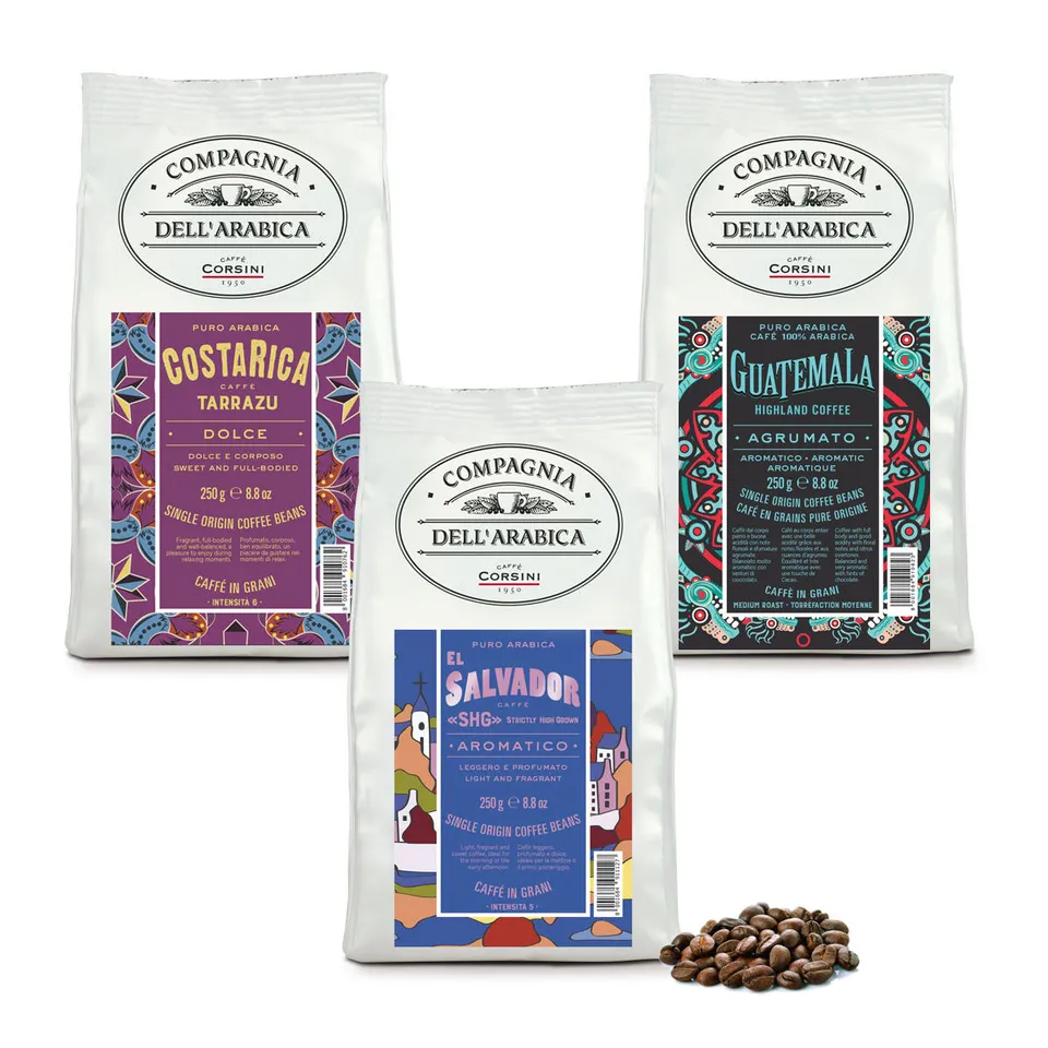 caff-corsini-viaggio-in-centro-america-caf-en-grains-100-arabica-3x250-g-costa-r image 1