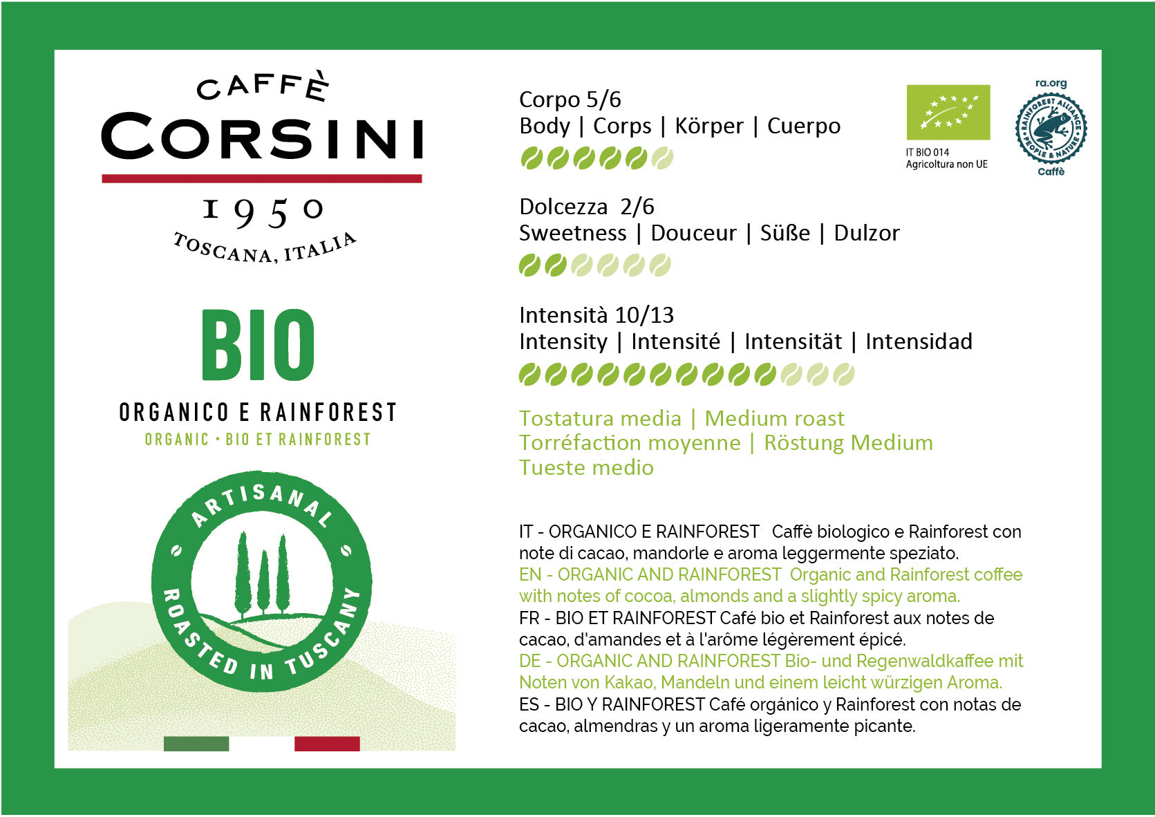 caff-corsini-armonia-di-sapori-bio-caf-en-grains-3-x-250g image 3