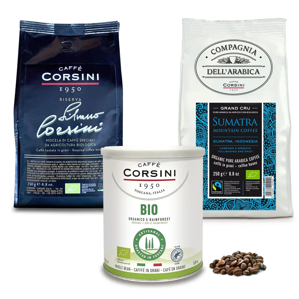 caff-corsini-armonia-di-sapori-bio-caf-en-grains-3-x-250g image 1