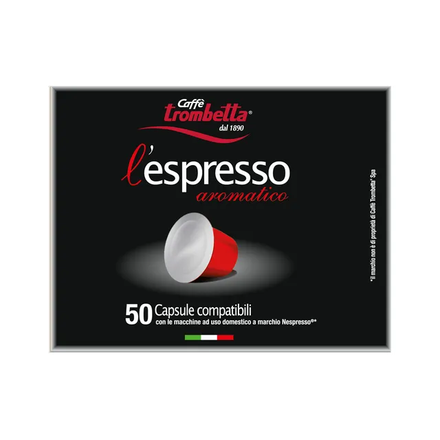 caff-trombetta-l-espresso-aromatico-150-capsules-compatibles-nespresso-3-x-50 image 1