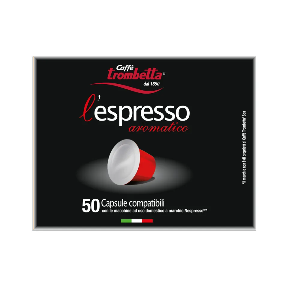 caff-trombetta-l-espresso-aromatico-150-capsules-compatibles-nespresso-3-x-50 image 1