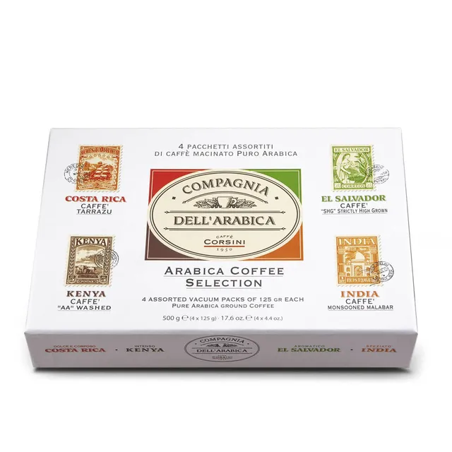 caff-corsini-coffret-cadeau-s-lection-4-caf-s-moulus-100-arabica image 1