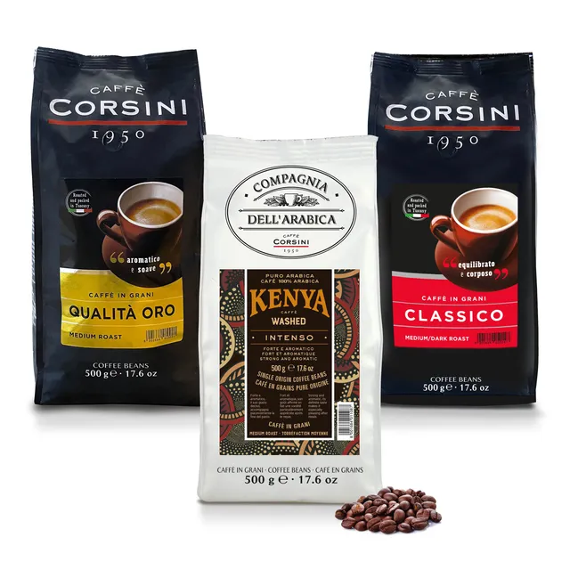 caff-corsini-trio-grains-classico-kenya-qualit-oro-3-x-500-g image 1