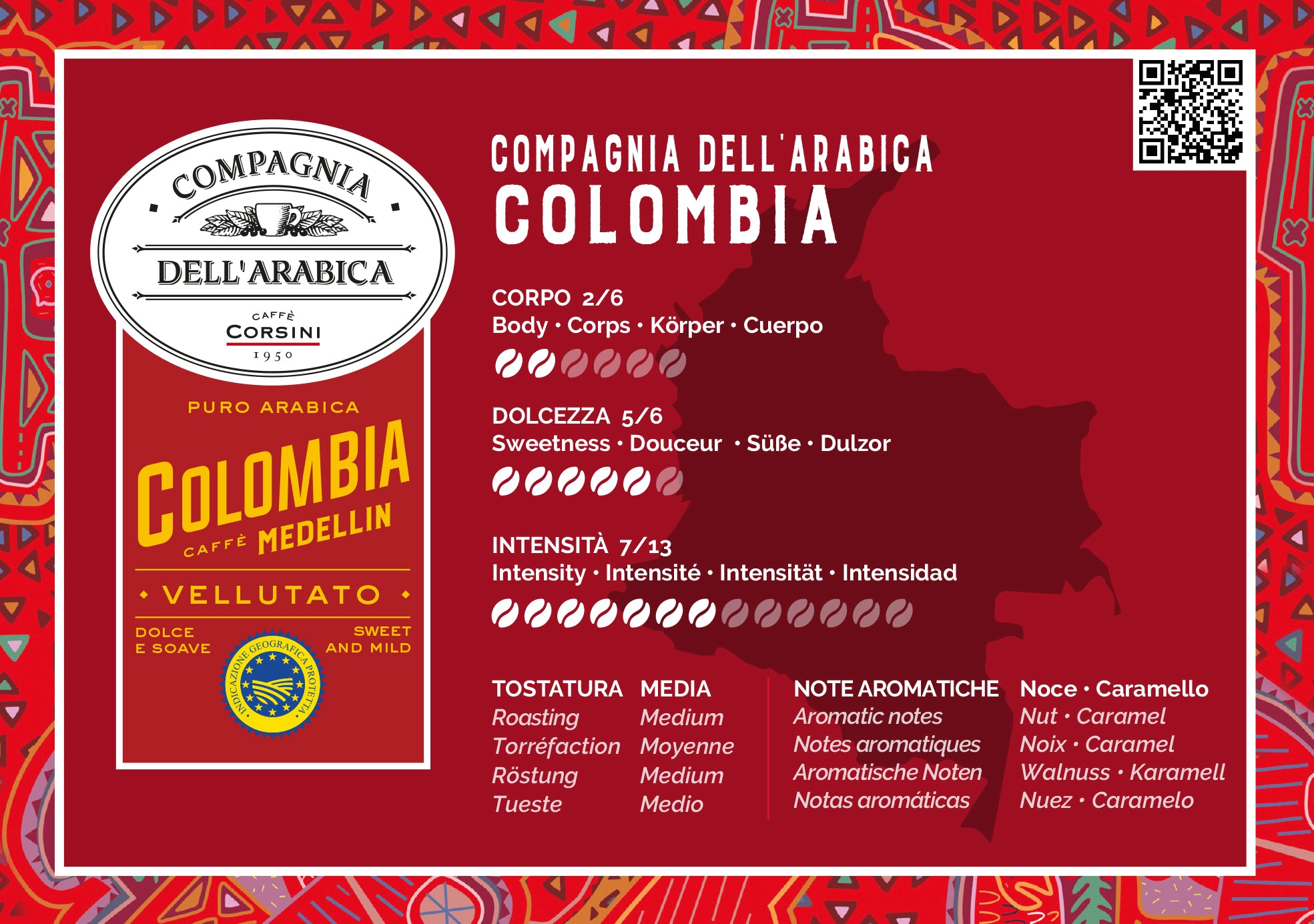caff-corsini-colombia-100-arabica-igp-10-capsules-aluminium-compatibles-nespress image 2