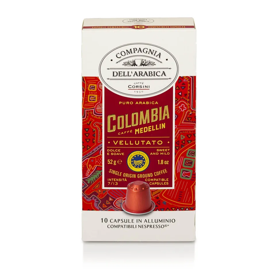 caff-corsini-colombia-100-arabica-igp-10-capsules-aluminium-compatibles-nespress image 1