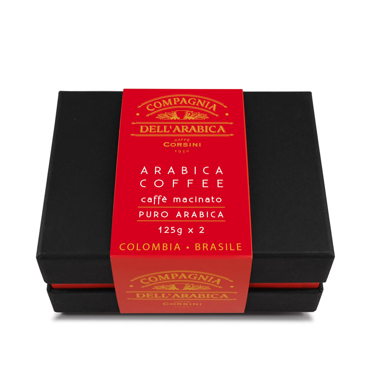 caff-corsini-colombia-brasile-coffret-cadeau-caf-moulu-100-arabica-2-x-125-g-lot image 1