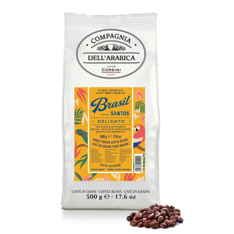 caff-corsini-brasil-santos-100-arabica-caf-en-grains-500-g image 1