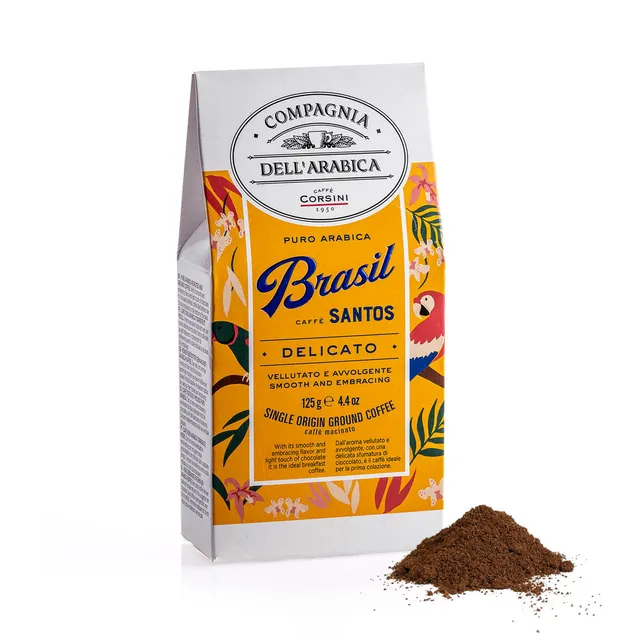caff-corsini-brasil-santos-100-arabica-caf-moulu-125g-lot-de-12 image 1