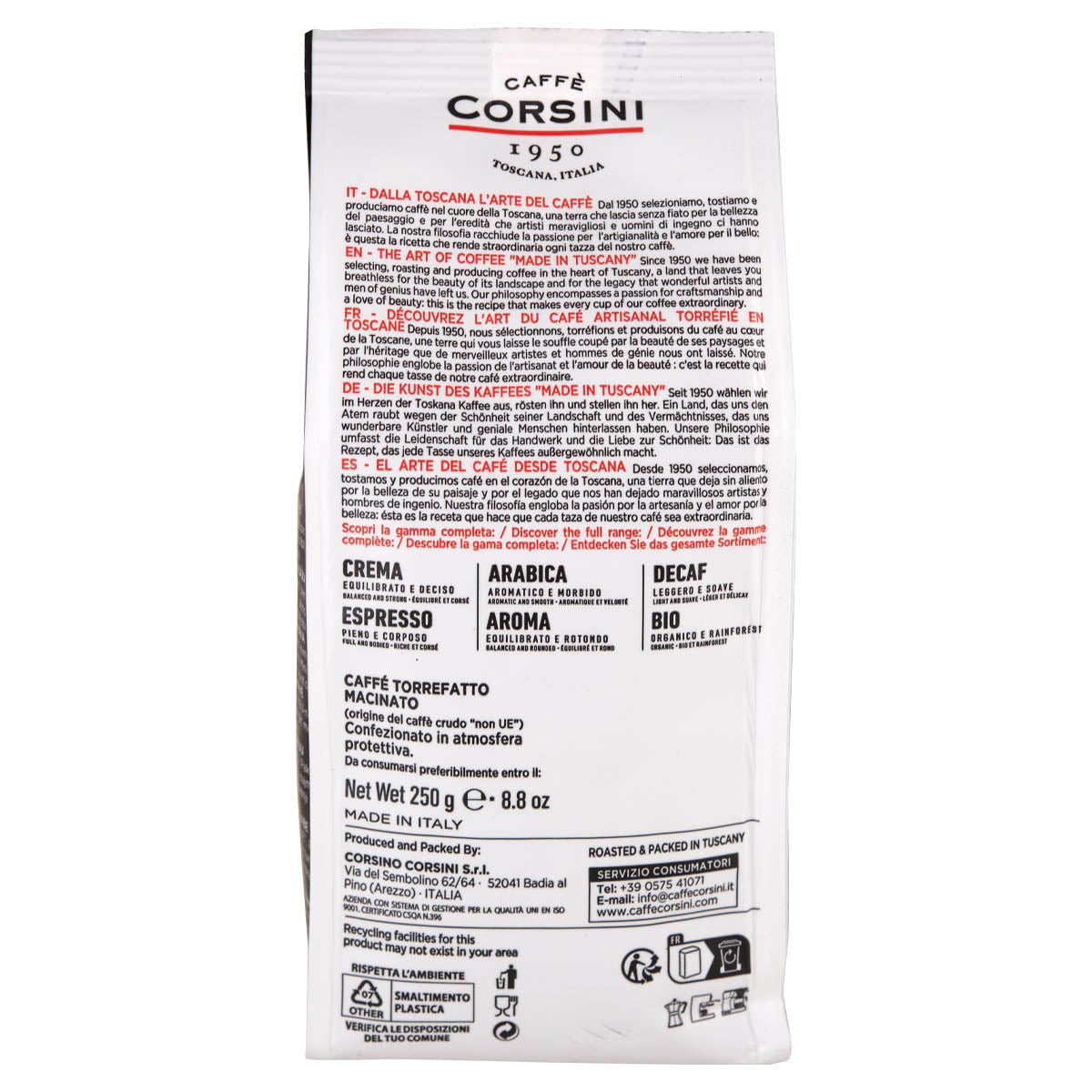 caff-corsini-aroma-arabica-robusta-caf-moulu-250g-carton-de-10-gamme-home image 4