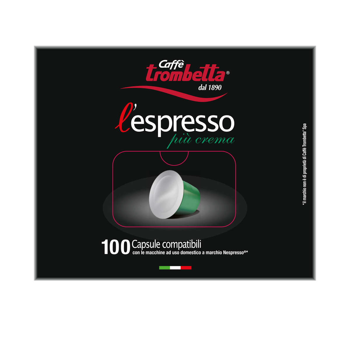 caff-trombetta-l-espresso-pi-crema-capsules-compatibles-nespresso-100-capsules image 1